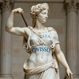 Helen of Troy with the text of the Odyssey written on her body
