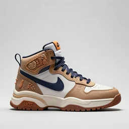 perfect sneaker design, nike high top armored chunky shoes, sneaker design with sculpted aztec animal motifs, megaman fantasy jrpg shoes