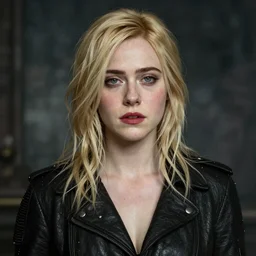 a portrait of Elle Fanning in the style of Dishonored