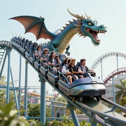 a dragon themed roller coaster