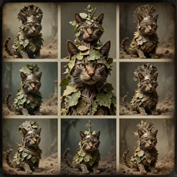 collage, lomography shot of a realistic cataphract fierce tree made of leaves, headdress, depth of field, underwater, dusty old ferrotype, dramatic light, dystopian environment, intricate, highly detailed, artstation, sharp focus, artgerm, tomasz alen kopera, peter mohrbacher, donato giancola, boris vallejo