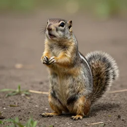 a ground squirrel singing opera