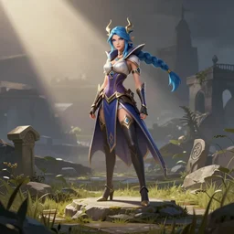evelynn in a grave, trending on arstation