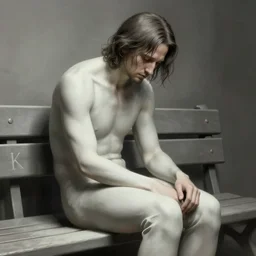 sad keanu, sitting on a bench, 8 k, fantasy, smooth, subtle shadows, fine details, octane render, stunning, intricate, elegant, highly detailed, digital painting, artstation, smooth, sharp focus, raw, art by zdzislaw beksinski