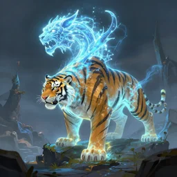 mount epic spectral tiger screenshot world of warcraft mounts worldboss bioluminecant light concept sketch art and by feng zhu alena aenami artworks in 4 k beeple, by thomas kinkade heartstone overwatch blizzard 3 d rtx hdr