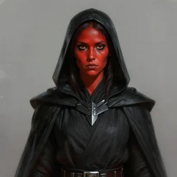 portrait of a woman by greg rutkowski, young sith knight darth talon, red and black skin, star wars expanded universe, wearing black robes, she is about 2 0 years old, highly detailed portrait, digital painting, artstation, concept art, smooth, sharp foccus ilustration, artstation hq