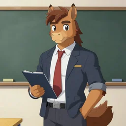 Horse college professor, male, furry, anthro, furaffinity