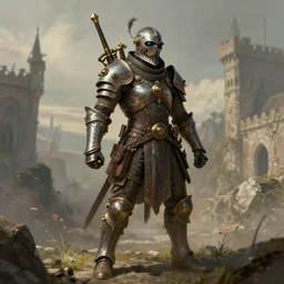steampunk warrior by greg rutkowski