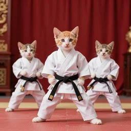 kittens doing karate