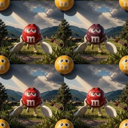 symmetry, repeating pattern. seamless, m & m candy. award - winning