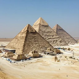 drone footage of the construction of the pyramids, ultra high definition