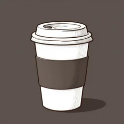 coffee cup, lineart