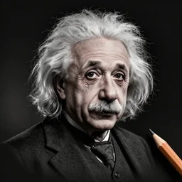 Albert Einstein, Colored pencil , Hyperdetailed , trending on artstation , CGSociety , matte painting , Concept art
