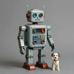 ( ( ( ( ( 1 9 5 0 s robot knome pet dog. muted colors. ) ) ) ) ) by jean - baptiste monge!!!!!!!!!!!!!!!!!!!!!!!!!!!!!!