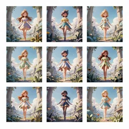 3 by 3 mosaic of beautiful fantasy images