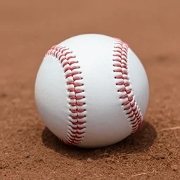 a 4 k photorealistic photo close up of a baseball laying in the dirt