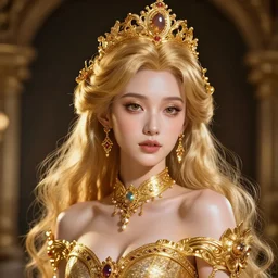 wonderful princess of vines with a clear skin, ornate 8 k gorgeous intricate gold detailed, accent lighting, dramatic light, octane render
