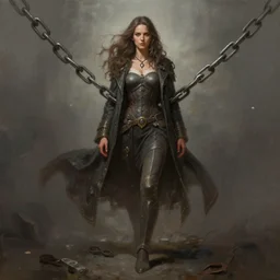 Dolores Abernathy breaking free of the chains of humanity, highly detailed, digital painting, artstation, cgscoiety, cinematic, full body portrait, concept art, 8K, art by George Lukas.