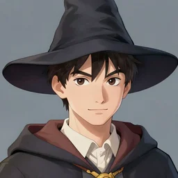 a realistic wizard teenager wearing a wizard cap, sharp focus, illustration, art by artgerm and greg rutkowski and alphonse mucha