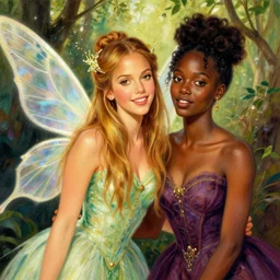 vibrant depiction of as a fairy that looks like jessica alba and ruth negga illustration by ruan jia and mandy jurgens and william - adolphe bouguereau artgerm 4 k digital a