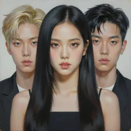 a painting of jisoo of blackpink in the style of donato giancola, and in the style of charlie bowater, and in the style of jules ferdinand jacquemart. symmetry, smooth, sharp focus, semi - realism.