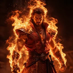 portrait, fire wizard, dramatic lighting, cinematic, establishing shot, extremly high detail, foto realistic, cinematic lighting, post processed, concept art, artstation, matte painting, style by eddie mendoza, raphael lacoste, alex ross