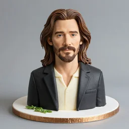 photo of a cake in the shape of willem dafoe