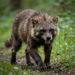 nature cam capture of a feral, rabid creature, 4k