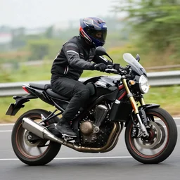 jaguar riding a motorcycle