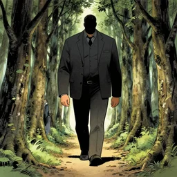 a giant man walks in an old wood corridor, 2 meters, by james jean and wayne barlowe and moebius