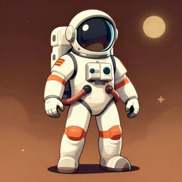 Retro Astronaut Warrior, digital art, trending on Artstation