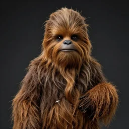 a coconut that looks like chewbacca, macro lens, high quality, studio lighting
