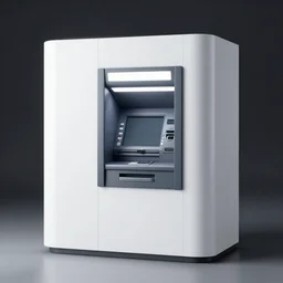 a minimalistic atm machine, curved, by fzd school of design