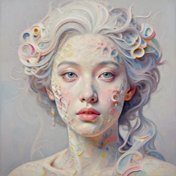 intricate highly detailed lonely planet, ， womans portrait,, high resolution uhd hyper realistic hyperdetailed 8 k pastel paint pour by peter mohrbacher