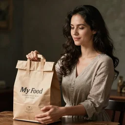 a woman receiving her my food bag meal kit subscription.