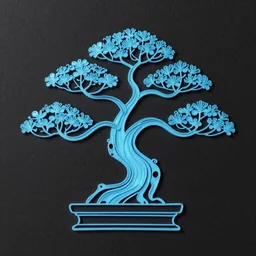 pyrography elemental synthwave fiberoptic bonsai