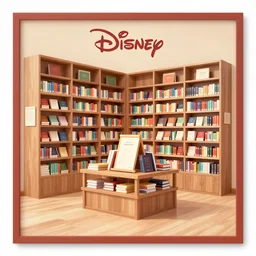 book store by disney concept artists, blunt borders, rule of thirds