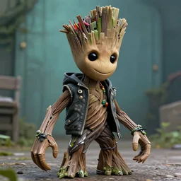 groot in stem punk style 4 k detailed super realistic