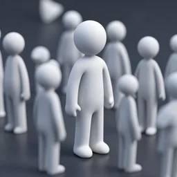 low - poly stick figures, high detail, 3 d cycles render, volumetric