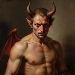 illustration of the Devil, realistic painting, classical painting, high definition, digital art, matte painting, very detailed, realistic