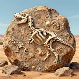 desert rocks, dinosaur bones, intricate, elegant, highly detailed, vivid colors, jean - baptiste monge, frazetta, ruan jia, jeffrey catherine jones