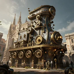 a photograph of italy steampunk, 4 k, hyper detailed, octane render, unreal engine, concept art, rendering on artstation, maximalism, perfection, dramatic lighting, cinematic, cine still