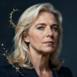 Portrait of Marine le Pen ,  french revolution, amazing splashscreen artwork, splash art, head slightly tilted, natural light, elegant, intricate, fantasy, atmospheric lighting, cinematic, matte painting, detailed face, by Greg rutkowski