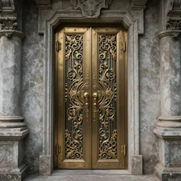 hyper realistic ornate sci - fi door