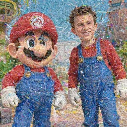 tom holland meets the mario bros, ultrarealistic