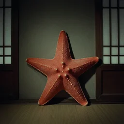 an starfish - like kaiju creature in a korean traditional interior room, 1 9 5 0 s film noir, thriller, 3 5 mm film, cinematic, dramatic, kaiju - eiga by orson welles and ishiro honda, minimal composition