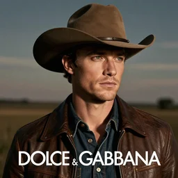dolce & gabbana campaign featuring adam jones as a cowboy, unprocessed colors, # nofilter, shot by annie leibovitz, realistic vfx simulation