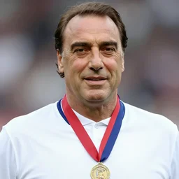 Silvio Berlusconi wearing dr bright medallion