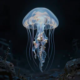 a spooky jellyfish skeleton