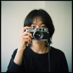 portrait of instagram as a human being photographed on a contax t 2, with portra 4 0 0.